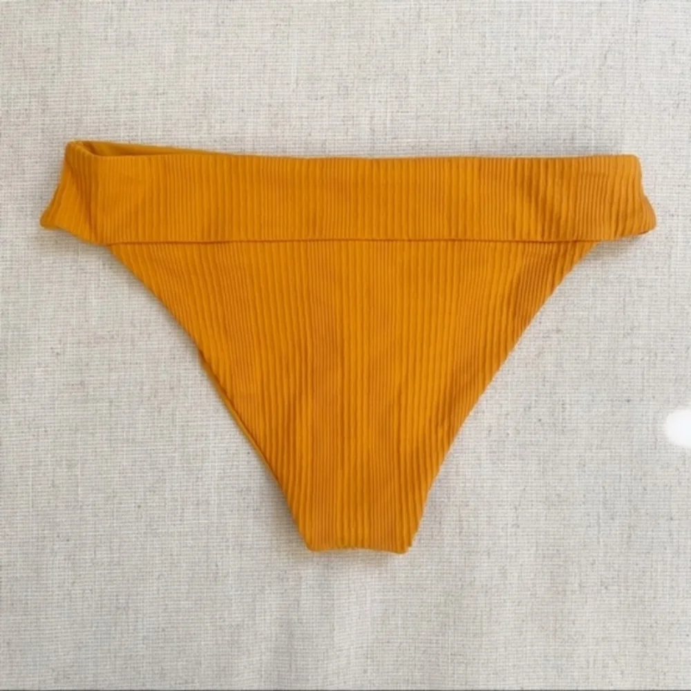 L*Space Veronica Ribbed Bikini Bottoms Mandarin